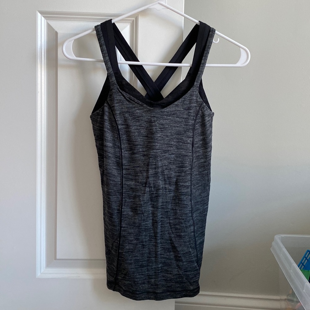 Black Lululemon Workout Tank